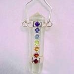 Chakra Pendant on Clear Quartz