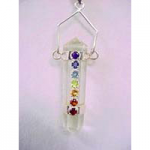 Chakra Pendant on Clear Quartz